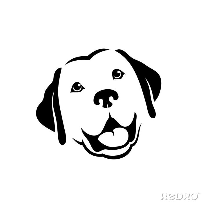 Sticker Labrador retriever dog 