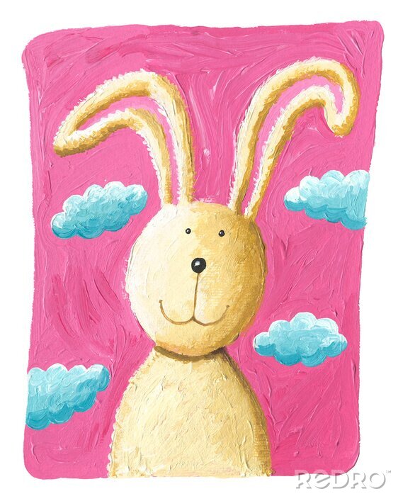 Sticker Lachend konijntje