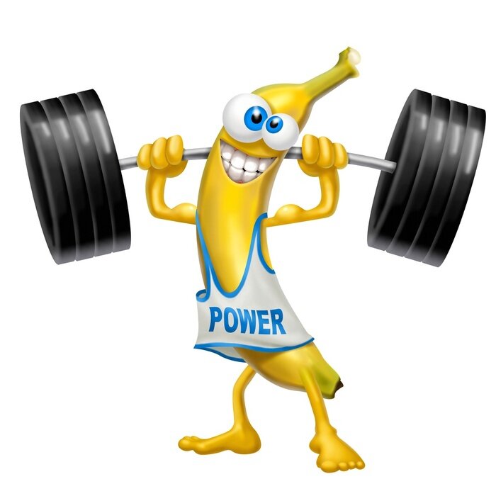 Sticker Lachende banaan