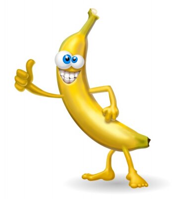 Sticker Lachende banaan humoristische afbeeldingen