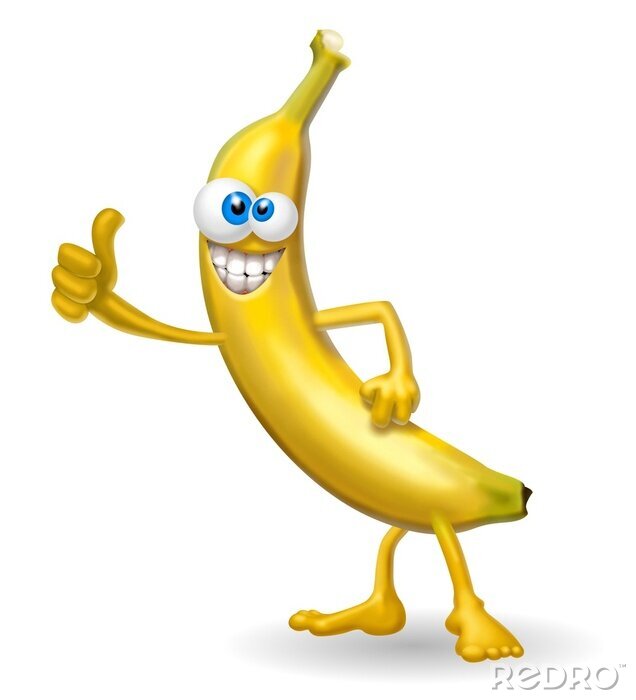 Sticker Lachende banaan humoristische afbeeldingen