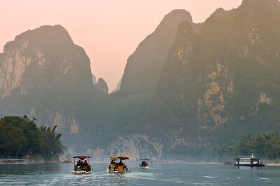 Landschap in Yangshuo Guilin, China ..