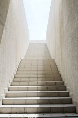 Sticker Lange trap met veel stappen