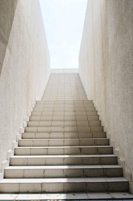 Sticker Lange trap met veel stappen