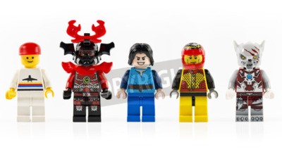 Sticker LEGO stenen karakters kleurrijke figuren