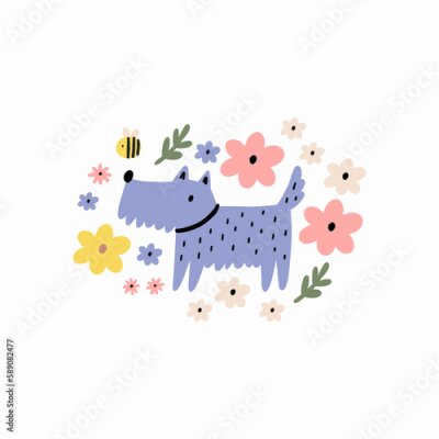 Sticker Leuke blauwe schnauzer