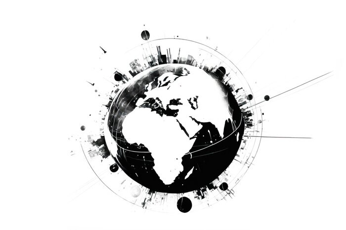 Sticker Leven op aarde