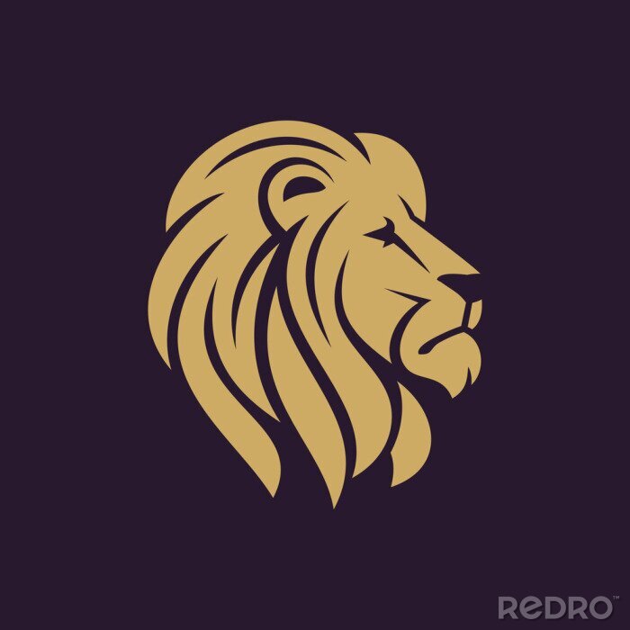 Sticker Lions logo leeuwenkop in profiel