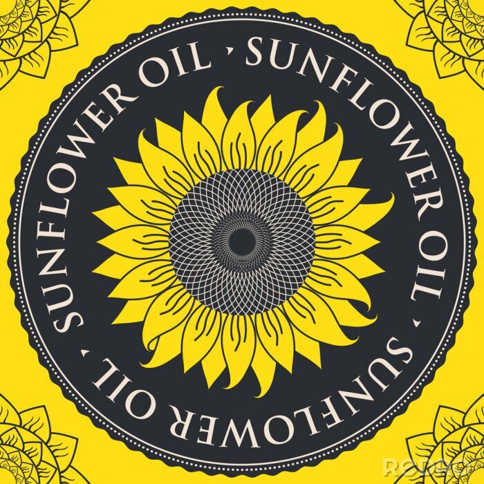 Sticker Logo met zonnebloemolie