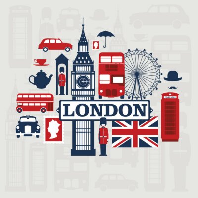 Sticker London vector set