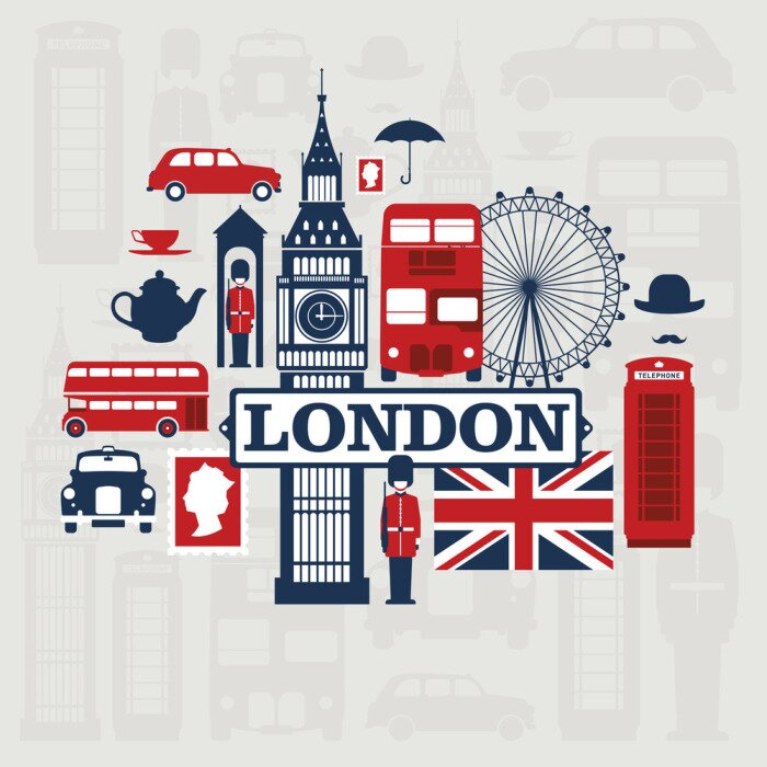 Sticker London vector set