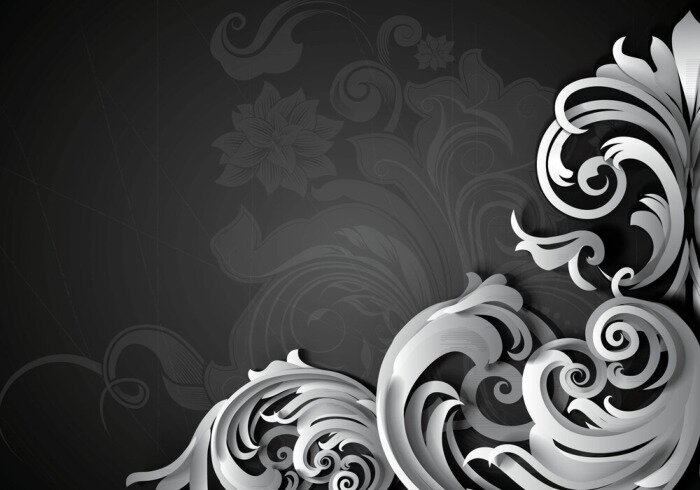 Sticker Luxe bloemen grunge achtergrond