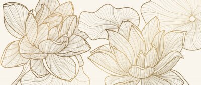 Luxe motief met een gouden bloemenpatroon