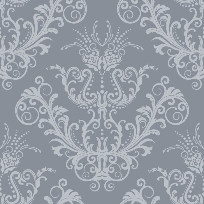 Sticker Luxe zilveren bloemen uitstekende behang