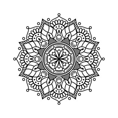Sticker Luxury Mandala Illustration background Pattern
