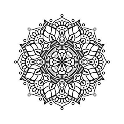 Sticker Luxury Mandala Illustration background Pattern