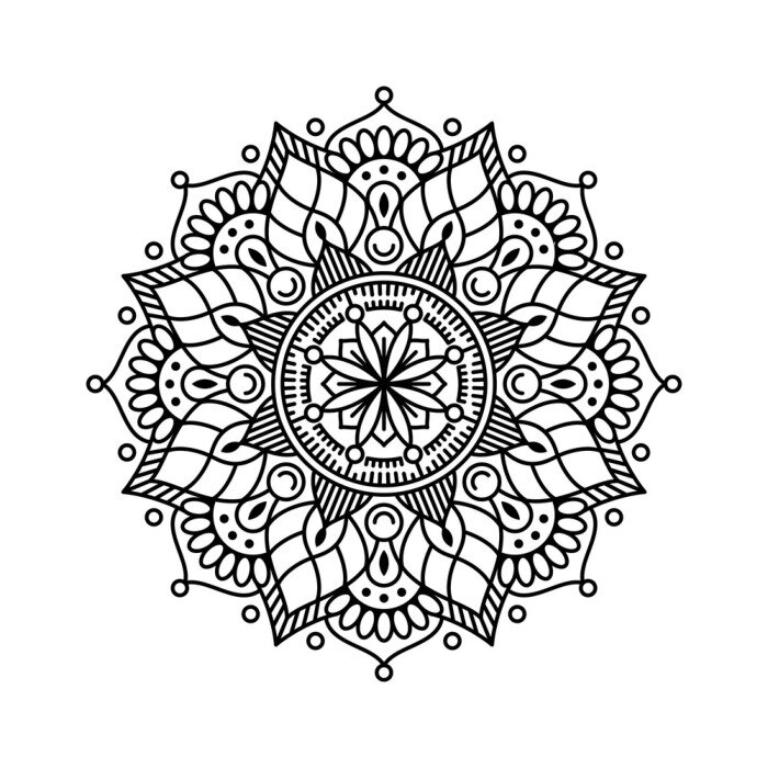 Sticker Luxury Mandala Illustration background Pattern