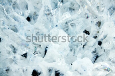 Sticker Macroshoot van blauwe agaat minerale steen