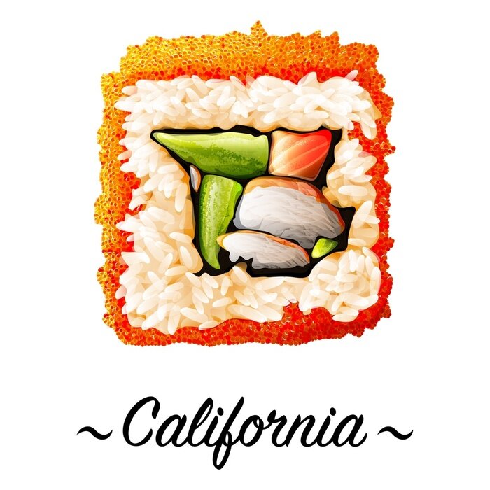 Sticker Maki-zushi California sushi roll