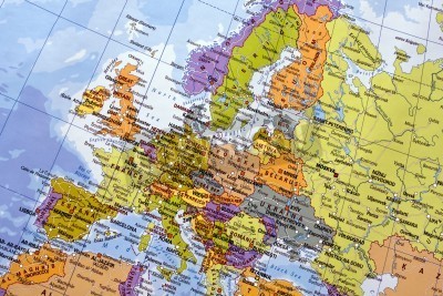 Sticker map of Europe.