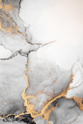 Sticker Marmer in grijs aquarel tinten