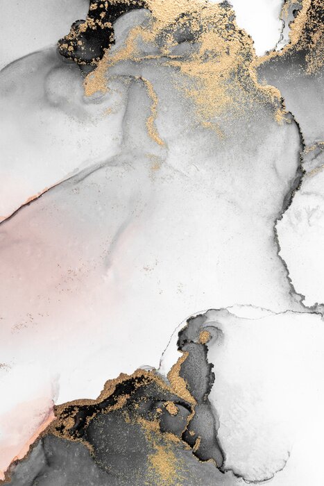 Sticker Marmerpatroon geschilderd met aquarelverf