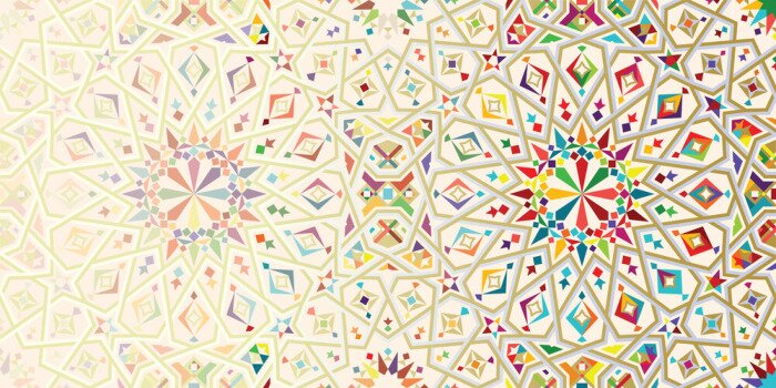 Sticker Marokko Disintegration Template. Islamitisch Mozaïekontwerp. Abstracte Achtergrond