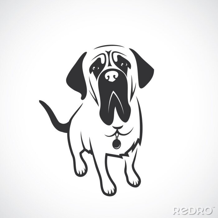 Sticker Mastiff hond