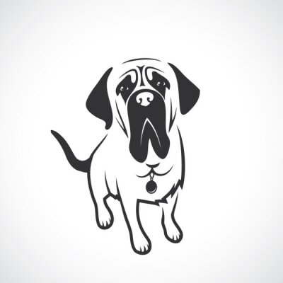 Sticker Mastiff hond