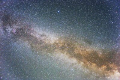 Sticker Melkweg 's nachts en duizenden sterren foto