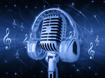 Microfoon en muziek