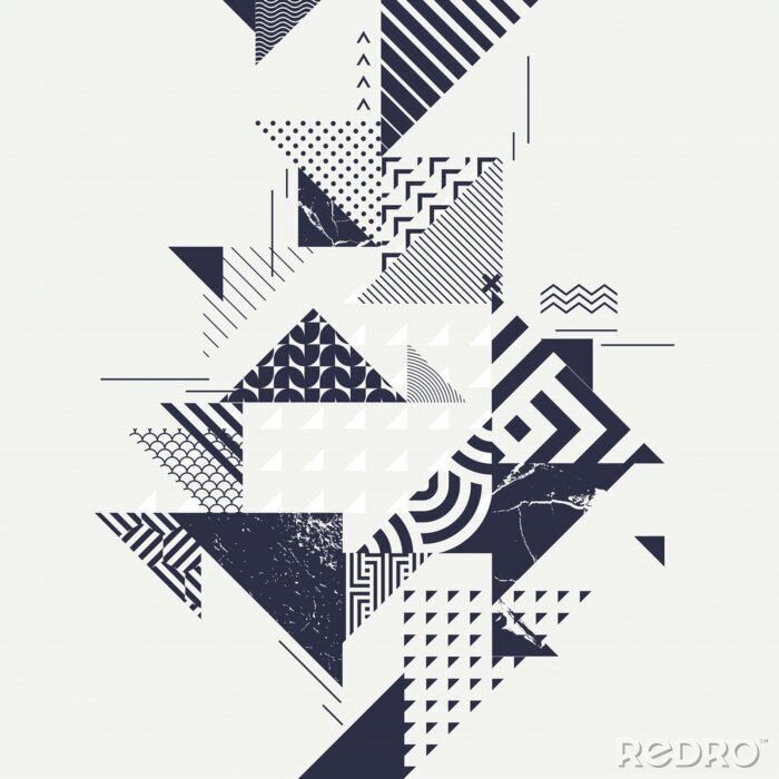 Sticker Minimalisme met geometrische patronen