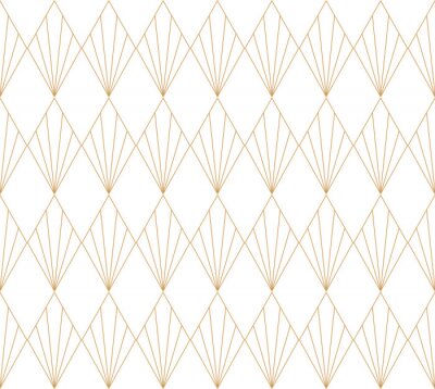 Behang Minimalistisch dessin in geometrische vorm