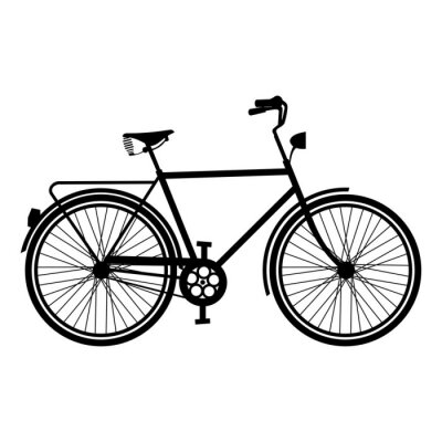 Sticker Minimalistische fiets