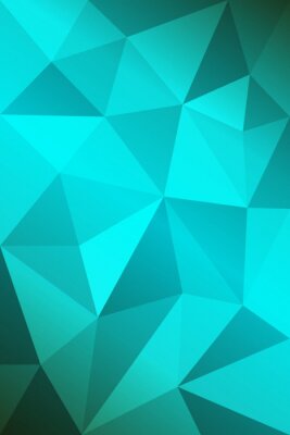 Sticker Minimalistische illustratie in turquoise kleur