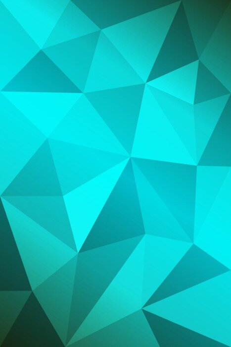 Sticker Minimalistische illustratie in turquoise kleur