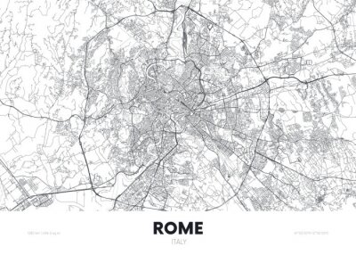 Minimalistische kaart van Rome
