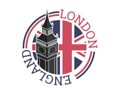 Sticker Modern Country & City Badge - London
