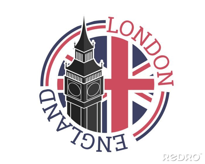Sticker Modern Country & City Badge - London