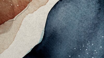 Sticker Modern patroon geschilderd in aquarel