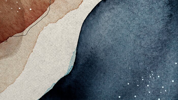 Sticker Modern patroon geschilderd in aquarel