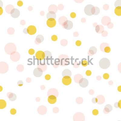 Sticker Moderne abstracte vector grote confetti achtergrond. Naadloos kleurrijk puntenpatroon.