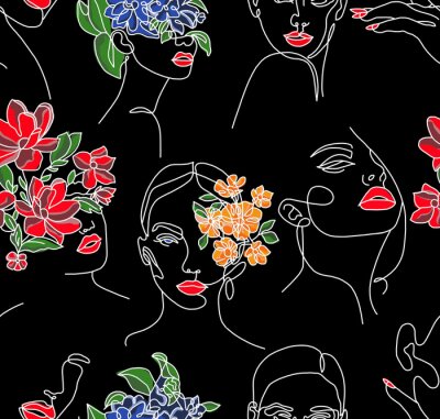 Behang Moderne glamour damesgezichten