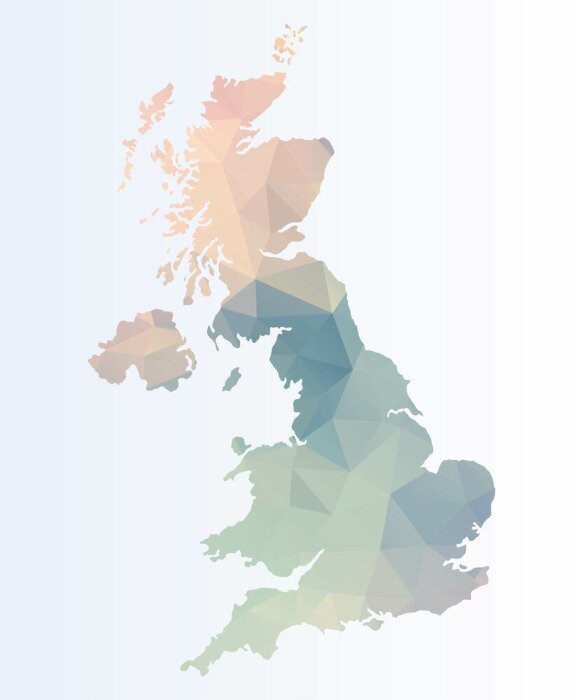 Sticker Moderne graphics met contouren van Engeland