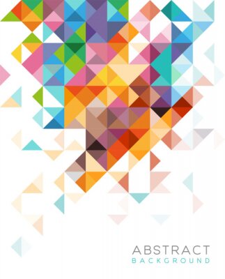 Sticker Moderne graphics met kleurrijke driehoeken