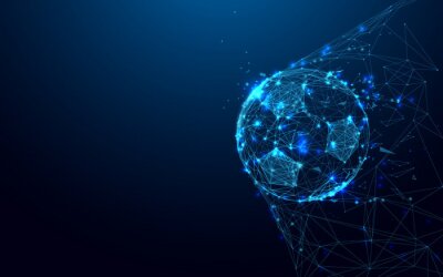 Sticker Moderne voetbalillustratie