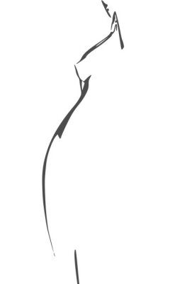 Sticker Mooi sexy fitness meisje. Vrij geschikt vrouwensilhouet