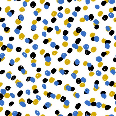 Motief met stippen in drie kleuren