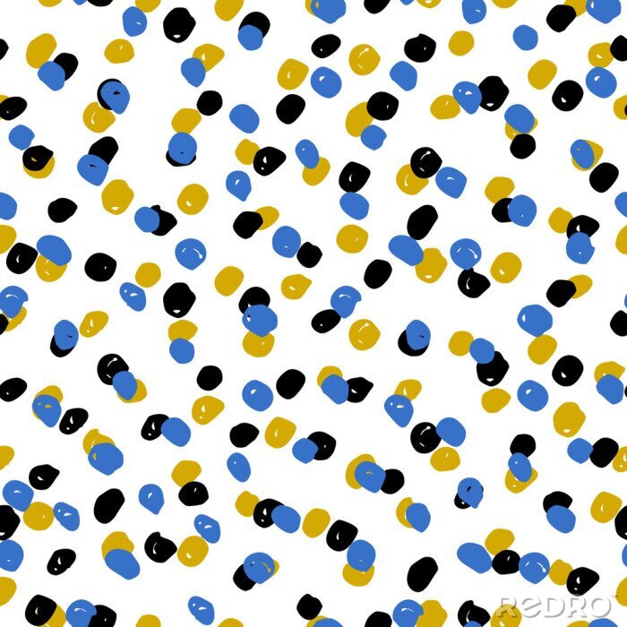 Sticker Motief met stippen in drie kleuren