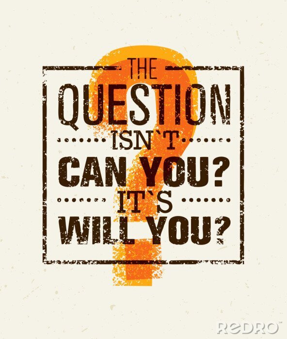 Sticker Motievenvraag op de achtergrond van een vraagteken